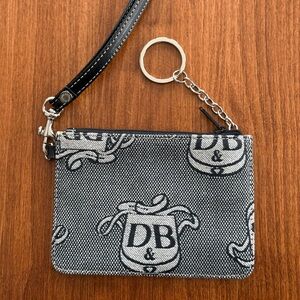 Dooney & Bourke Monogram Black and Gray Logo Wristlet
